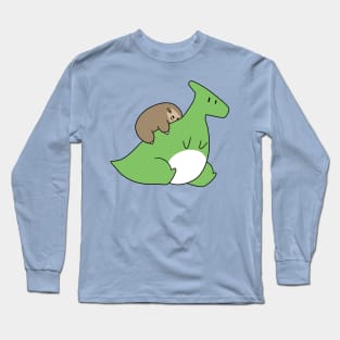 Sloth and Hadrosaurus Long Sleeve T-Shirt